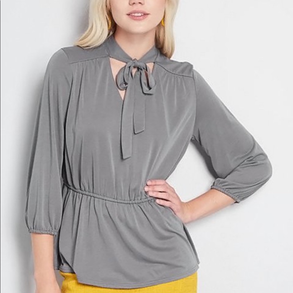 ModCloth Instantly Chic Peplum Top Siz…